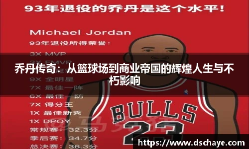乔丹传奇：从篮球场到商业帝国的辉煌人生与不朽影响